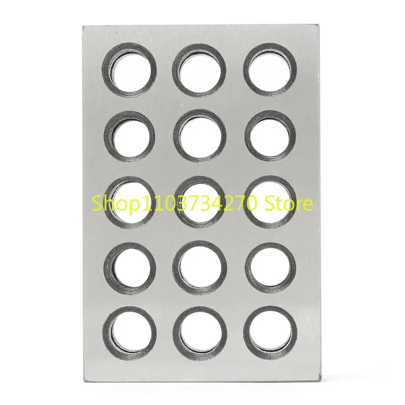 2pcs 23 holes Precision 25-50-75mm Blocks parallel clamping block set, steel block 23 Holes 1-2-3