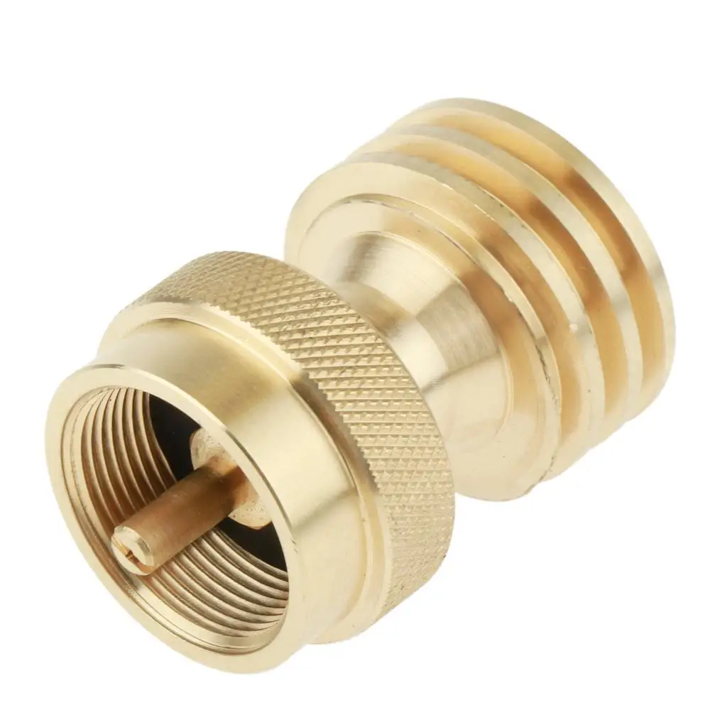 Propane Tank Splitter QCC1 POL Hose Brass Tee Valve Adapter Universal Fitting for Outdoor Barbecue