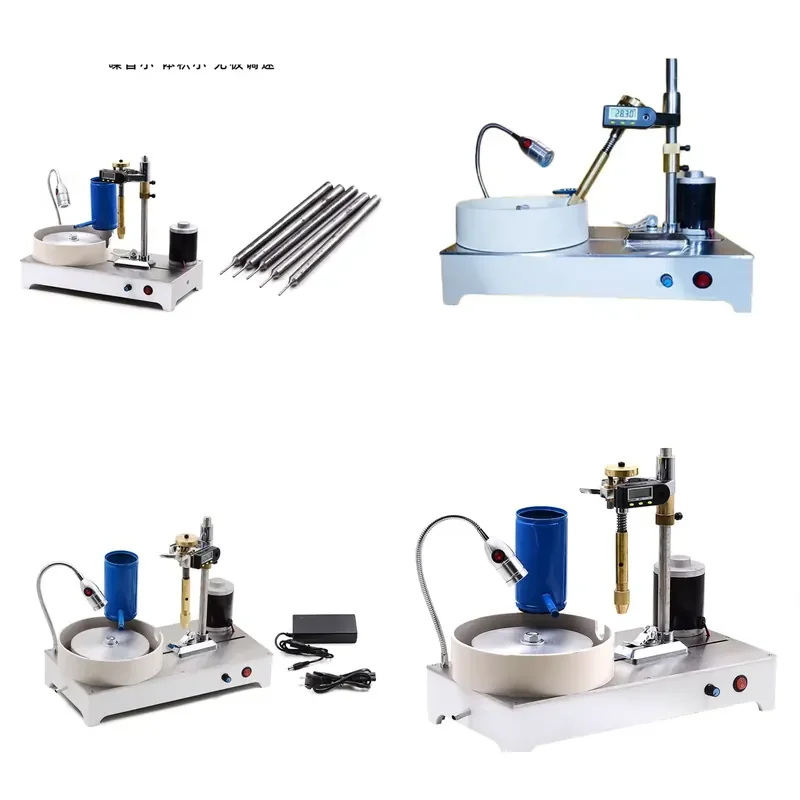 Mini Jade Cutting Machine Digital Display Adjustable Speed Gem Polishing Grinder for Jewelry Making DIY Stone Processing Tool
