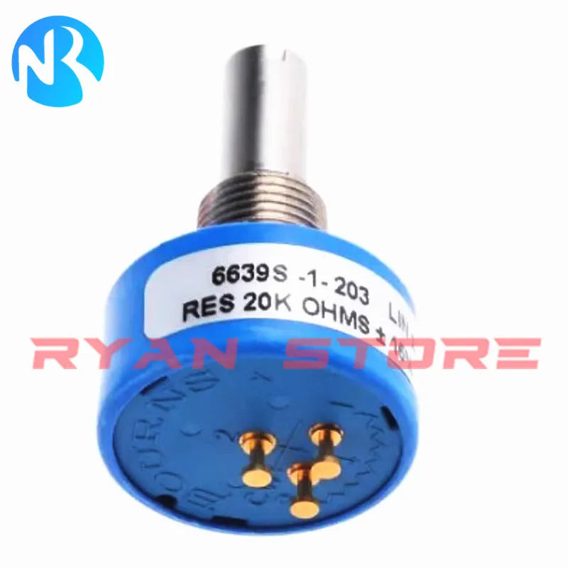 1PCS Continuous 360 Rotation Precision Potentiometer Switch Conductive Plastic 6639S-1 102 202 502 103 203 6639S 1 1K 2K 5K 10K