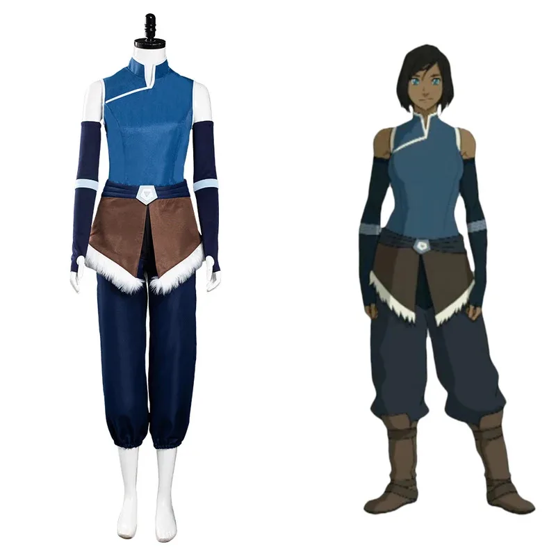 

The Legend Season 4 Korra Cosplay Costume Top Pants Outfits Halloween Carnival Suit
