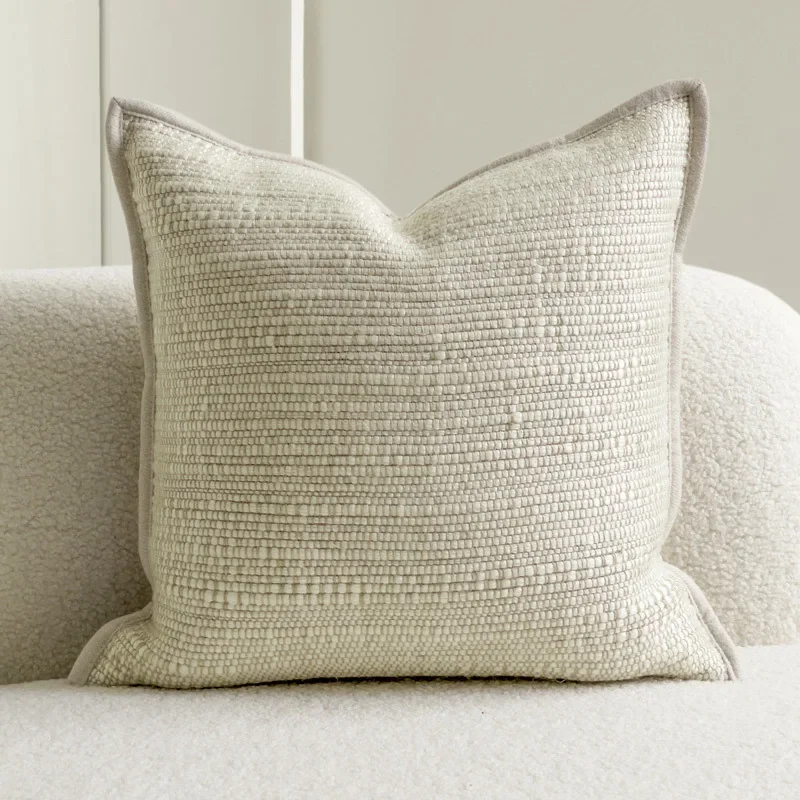 Ivory Pillows Modern Geoemtric Cushion Case Simple Fashion 45x45CM Plain Color Decorative Pillow Cover For Sofa Chair Home Decor