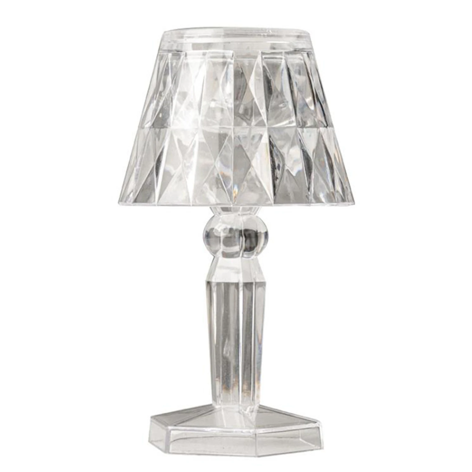 Lampe LED en acrylique transparente en cristal, veilleuse, lampe cendre, élégante, élégante et romantique, parfaite pour créer une série