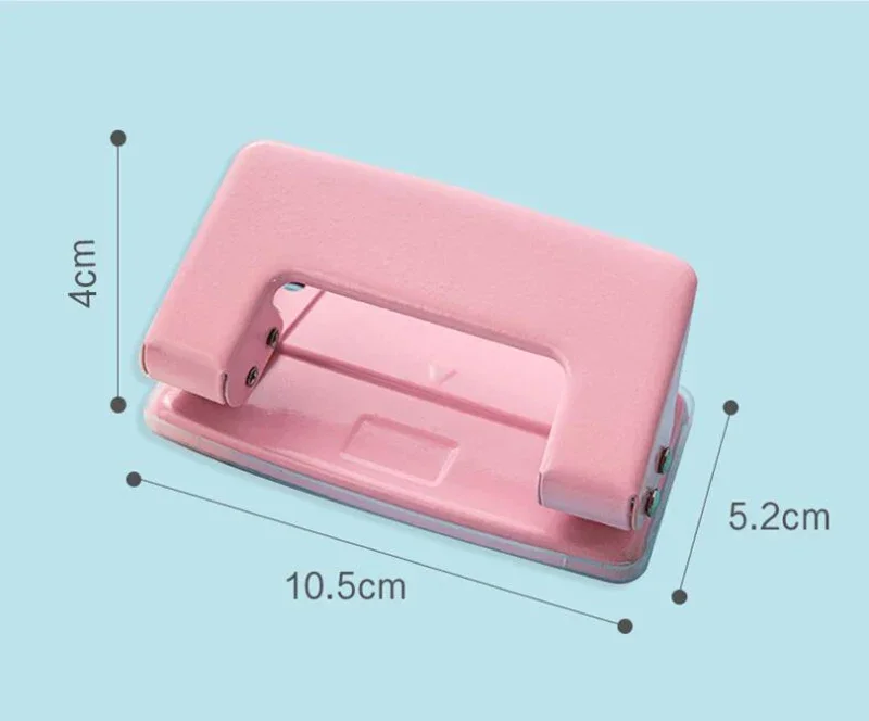 Small Double Hole Punch Macaron Color Manual Puncher Portable Office Binding Supplies Journal Scrapbook Hole Punch Stationery