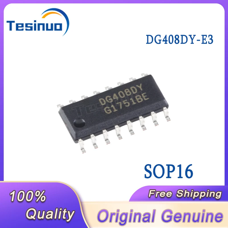 

5/PCS New Original DG408DY-E3 DG408DY DG408DY-T1-E3 SOP16 8-channel Single-ended Analog Multiplexer Ic Chip In Stock