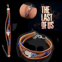 Game cosplay The Last of Us Part 2 Bracelet figure Ellie Dina Hamsa Evil Eye Leather Bracelets charms Bangles props fans gifts