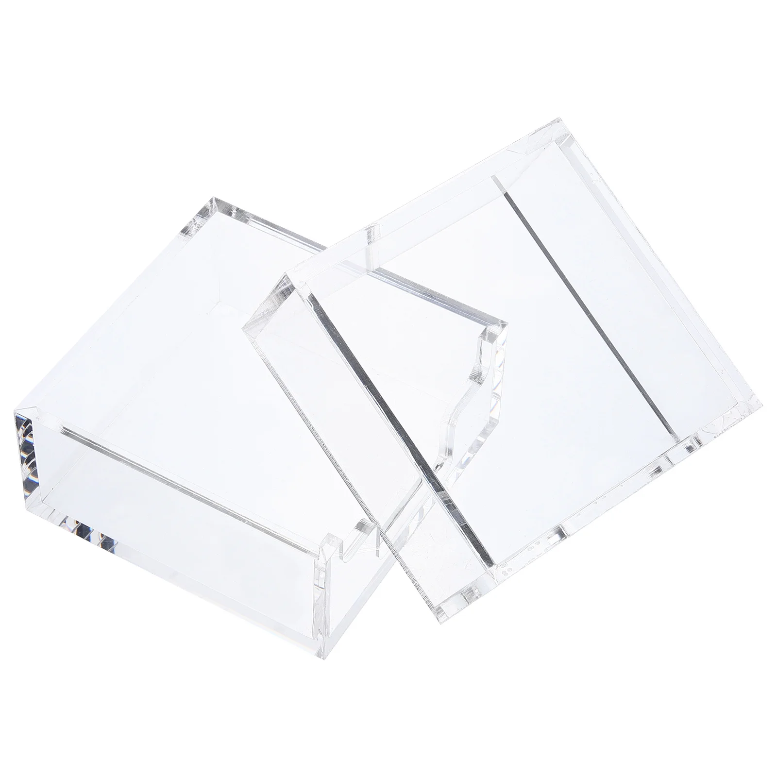 

2Pcs Office Desk Notes Holder Storage Organizer Memo Paper Pad Dispenser Small Desktop Holder Memo Box