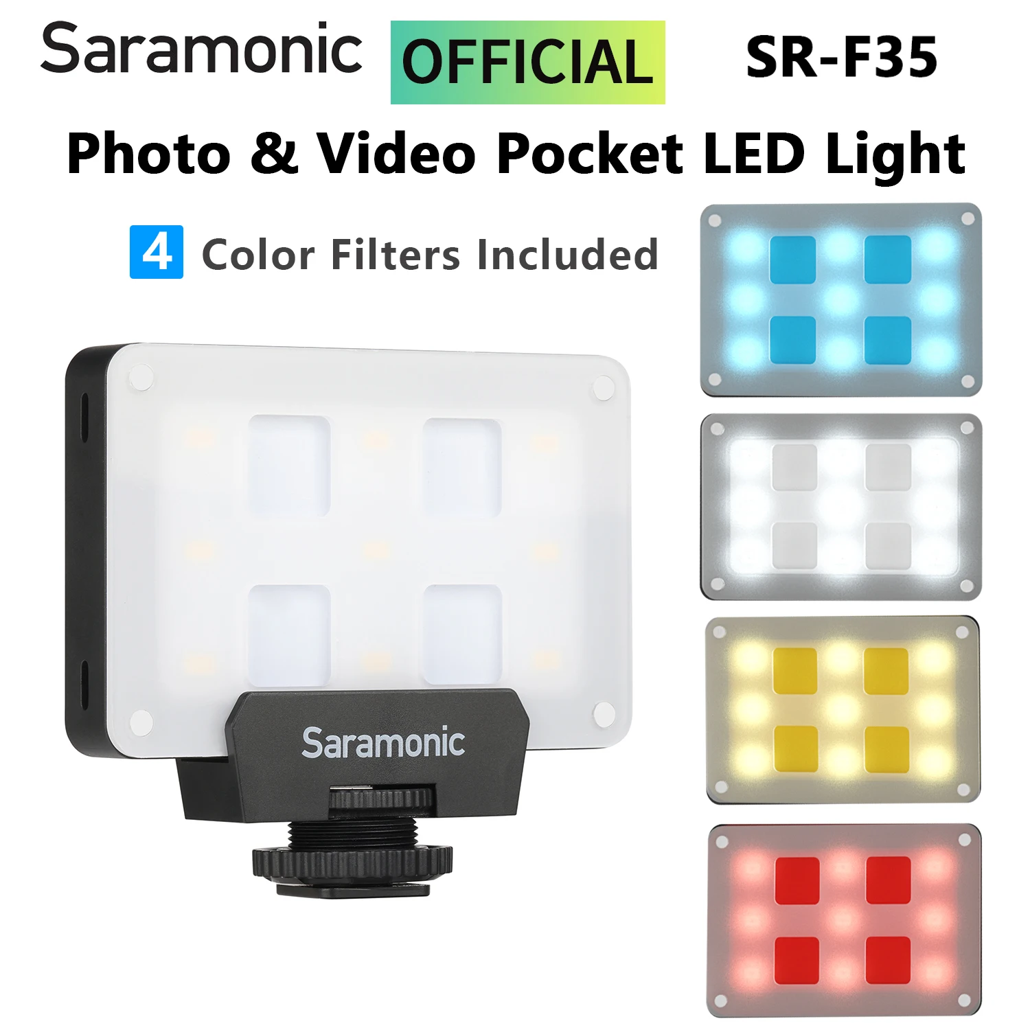 

Saramonic SR-F35 9 LEDs 9.5H Photo&Video Pocket LED Light for Photography Video Shooting Podcasting Youtube Live Streaming Blog