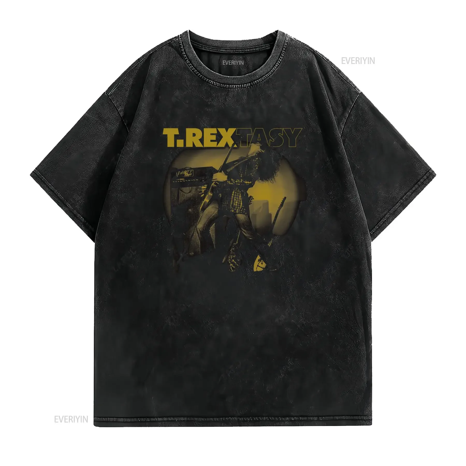 T Rex Band Rextasy Album  Shirt Full Size DI795 vintage Washed Top For Everyday Wear graphic Unisex Versatile Breathable