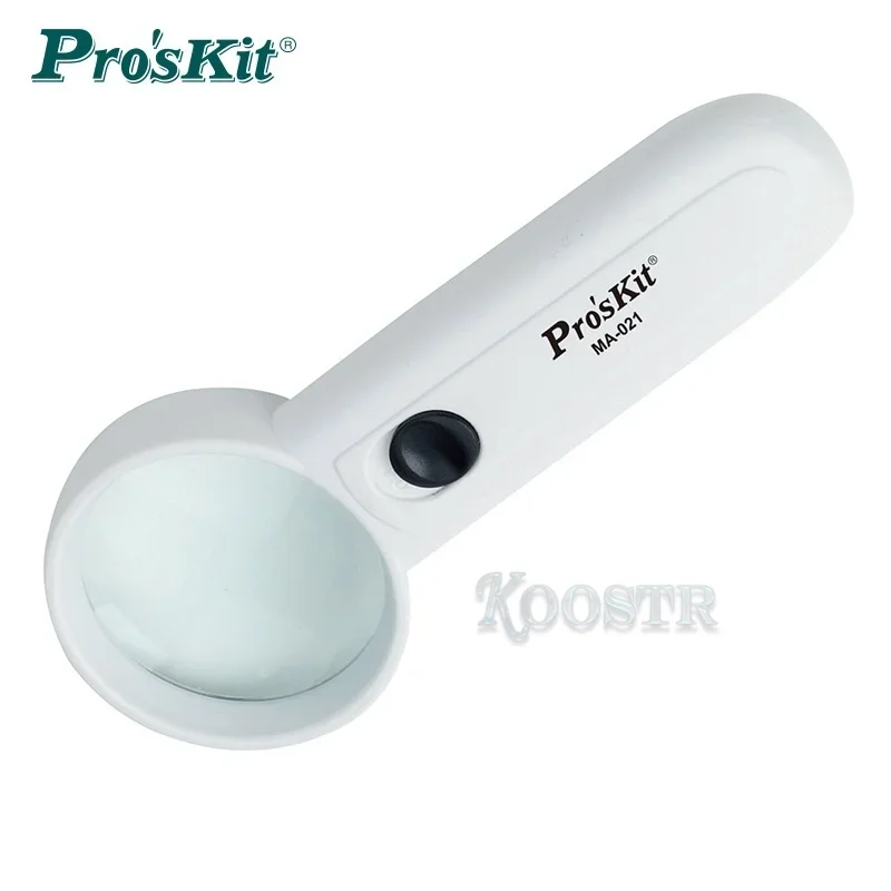 Proskit 3.5X handheld magnifying glass MA-021 with LED light 3.5 times magnifying glass to read PCB inspection