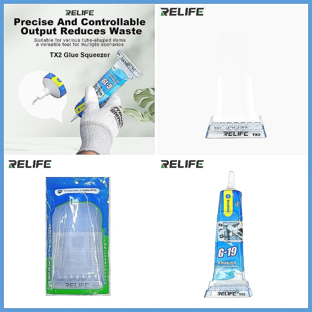RELIFE TX2 50ML Glue Squeezer - Precise Control, No Waste, for All Tube Items