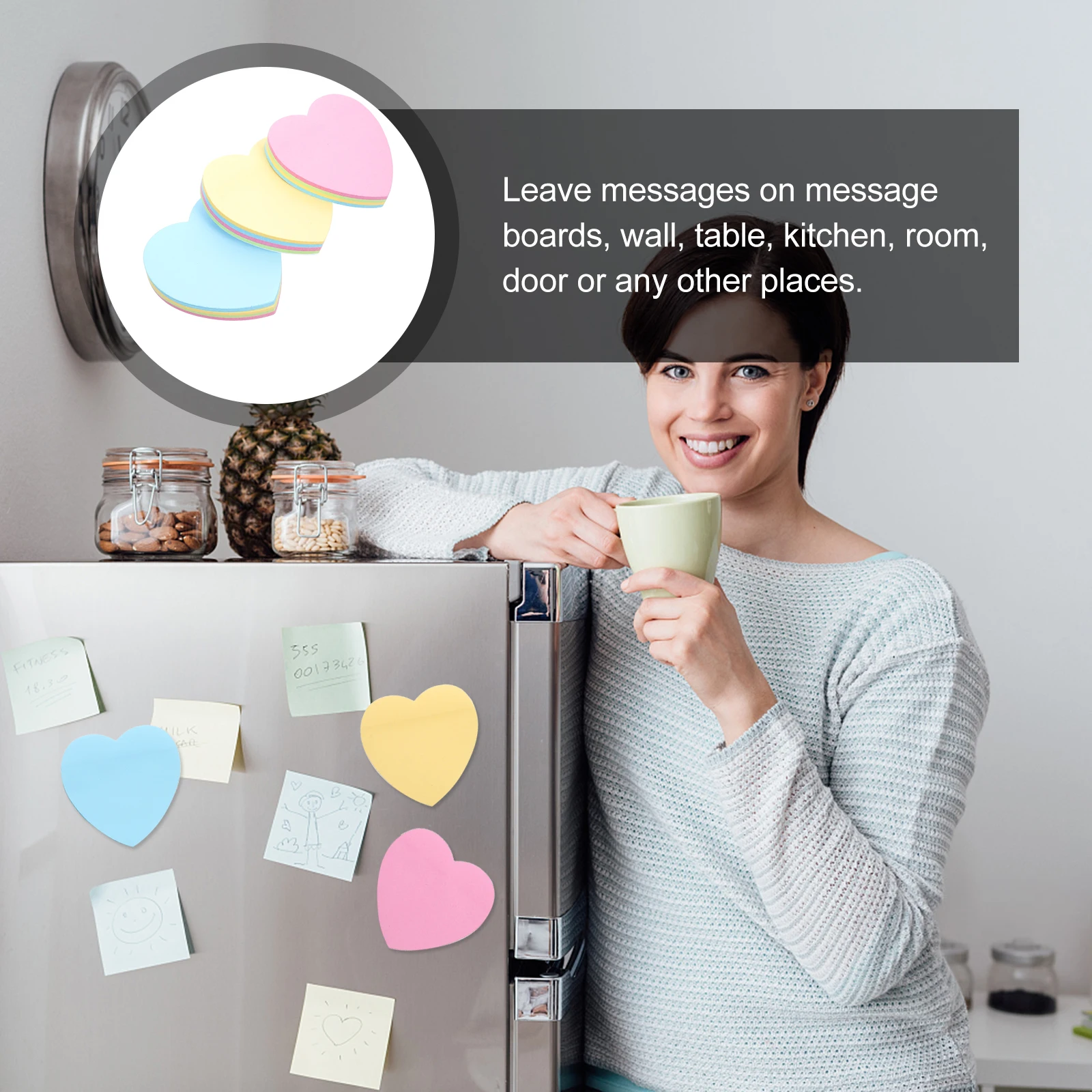 

8pcs Memos Memo Pads Memo Pads Self Stick Reusable No Self-Stick Notes Trace Post Memos Lovely Color