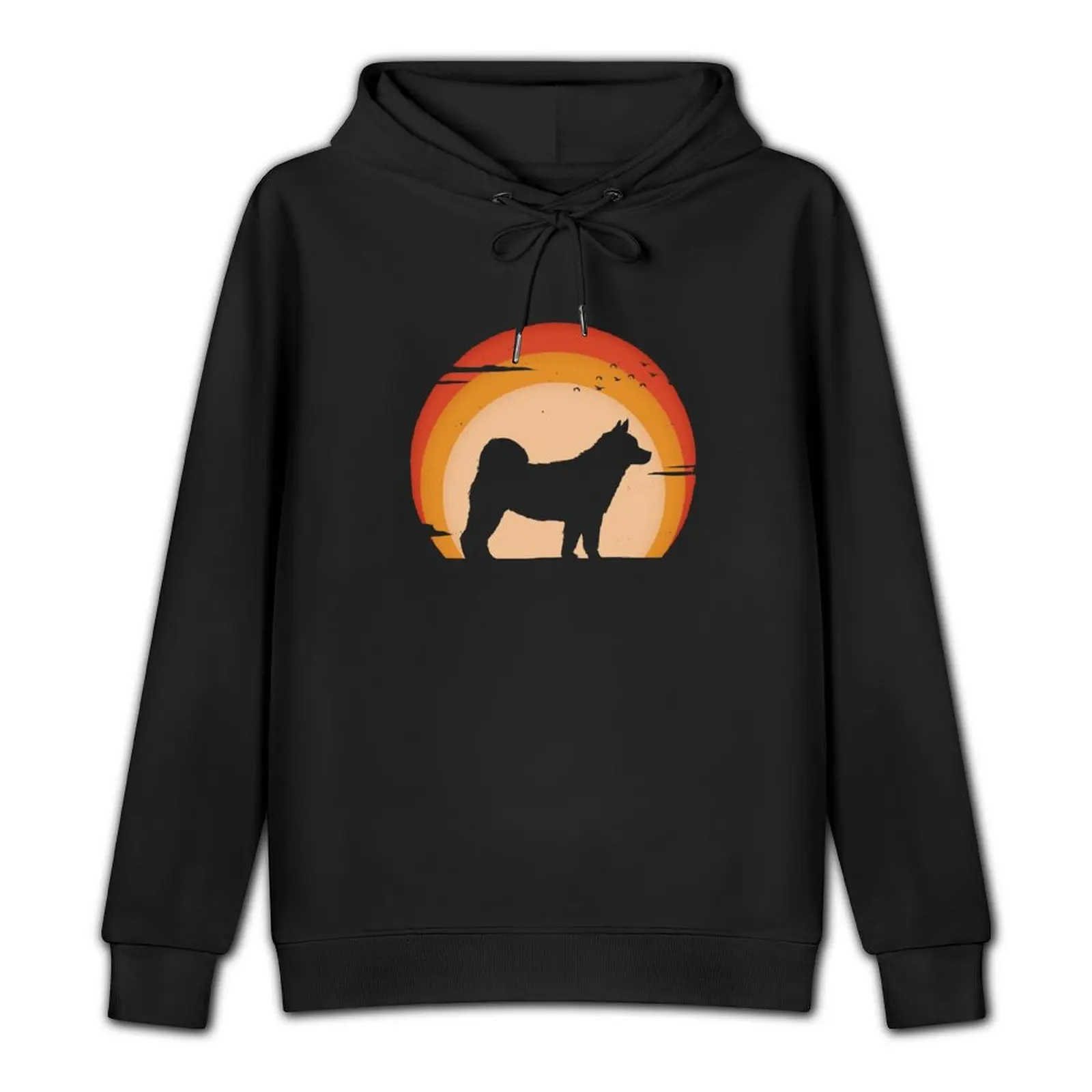 Vintage Shiba Inu Sunset Pullover Hoodie clothes for men korean style clothes mens hoodies