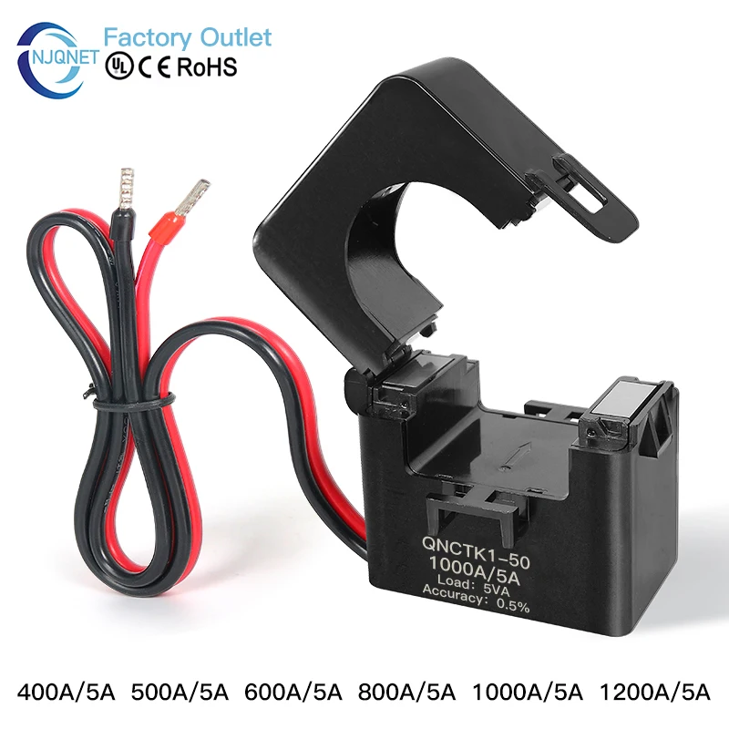 سبليت الأساسية محول التيار QNCTK1-50 1000/5 1200/5 1500A 5A 800/5 ct المشبك الاستشعار الحالي مفتوح نوع محول التيار #2