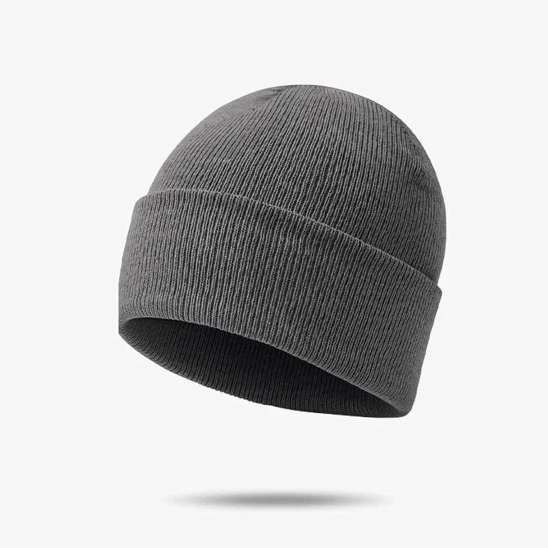 

Зимняя вязаная шапка-бини для мужчин и женщин, теплая теплая шапка с напуском, массивная вязаная шапка-ушанка с манжетами, толстая ветрозащитная шапка для холодной погоды