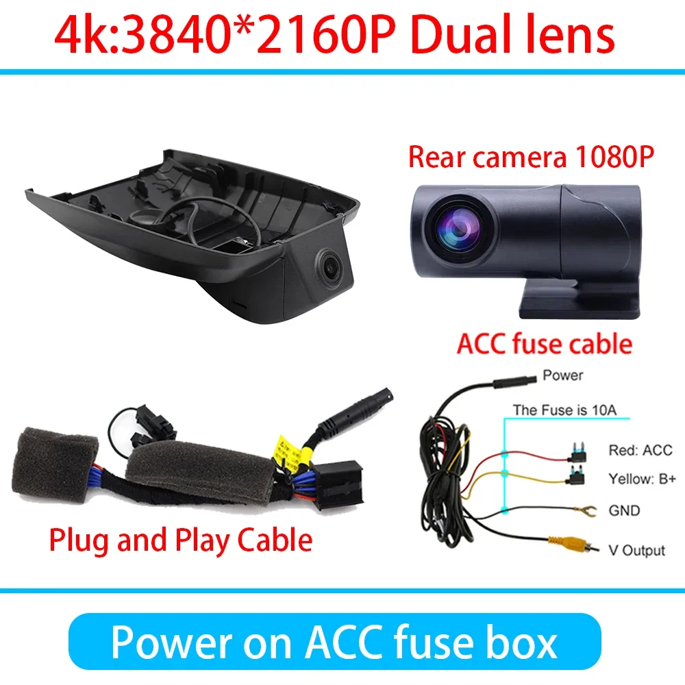 DVR Dash Cam UHD 4K 2160P Car Video Recorder Night Vision for Lexus IS F IS300 IS350 IS300h IS500 F Facelift 2017~2023