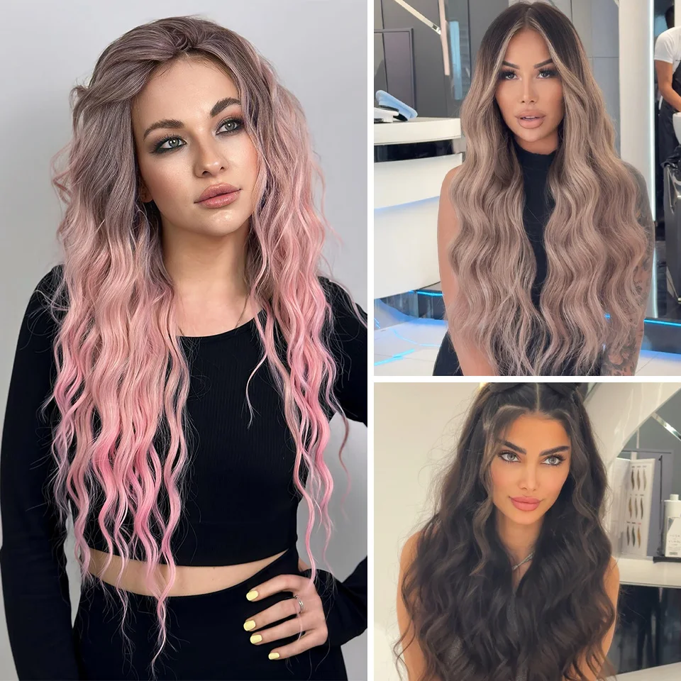 Anna Crochet Hair Extensions 24 "sintetico Water Wave intrecciare i capelli sciolti onda profonda treccia capelli Ombre biondi Twist Crochet Hair