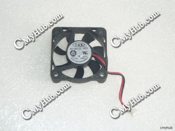 For T&T 4010M12C ND3 DC12V 0.16A 4010 4CM 40MM 40X40X10MM 2pin Cooling Fan 4010M12C ND3