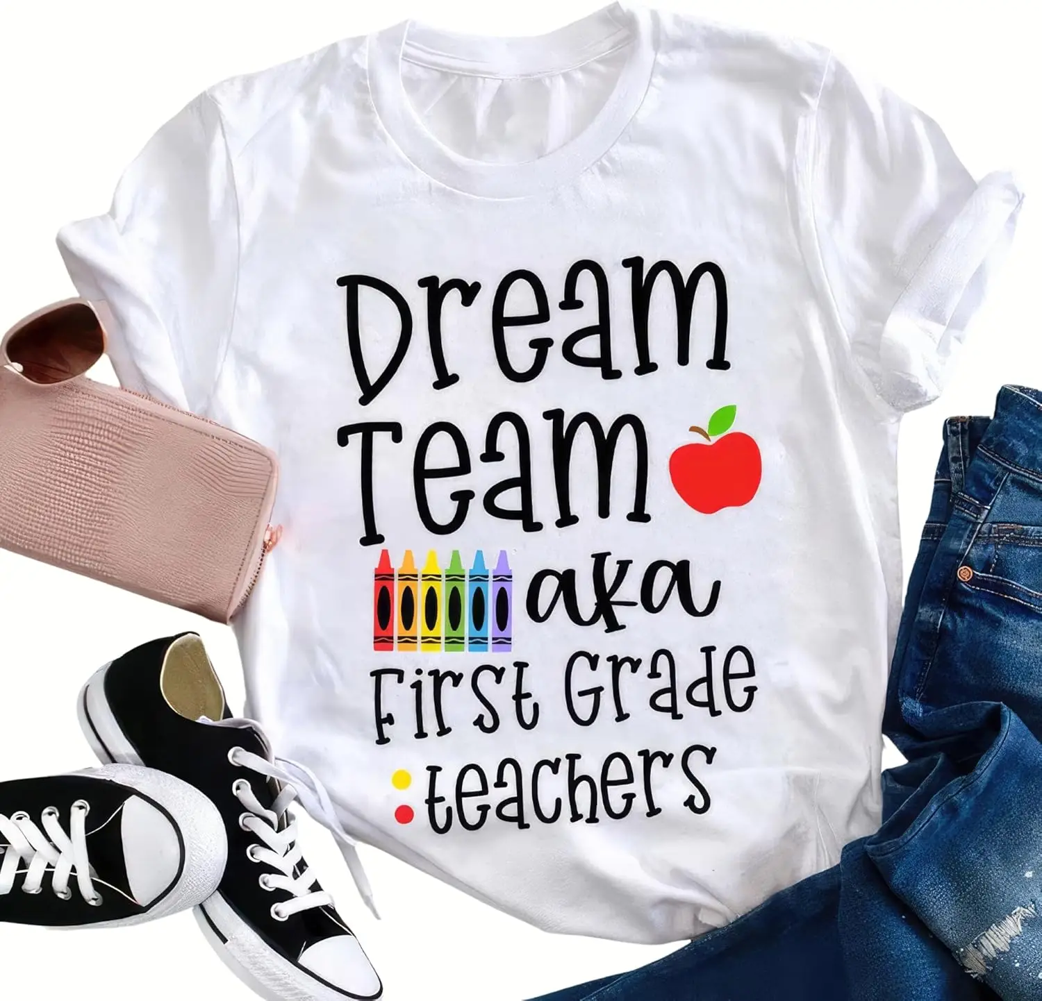 Personalized Grade Dream Team Aka Teachers Teacher T-Shirt, Second Grade Dream Team Shirt, 2nd Grade Teacher T-Shirt, Personaliz