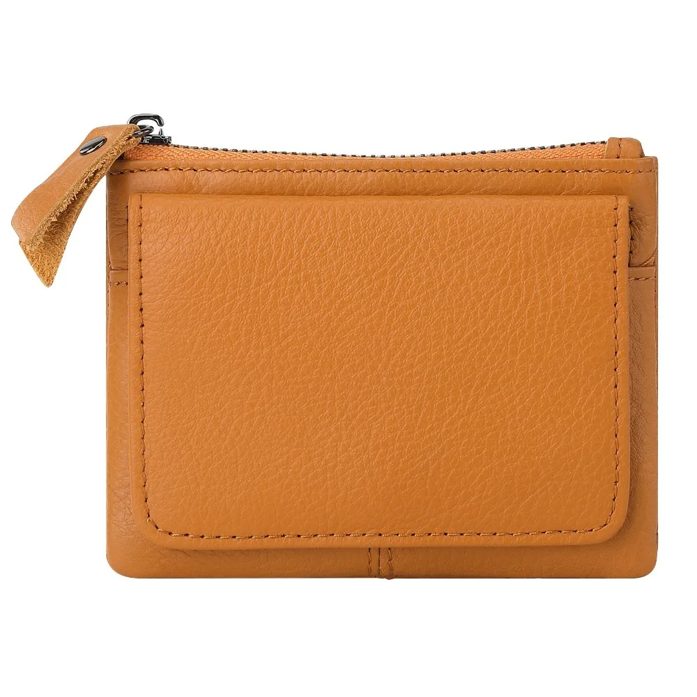 الحد الأدنى قصيرة محفظة تتفاعل البسيطة الجلد الحقيقي عملة المحفظة متعددة بطاقة مقعد حامل بطاقة ضئيلة النساء