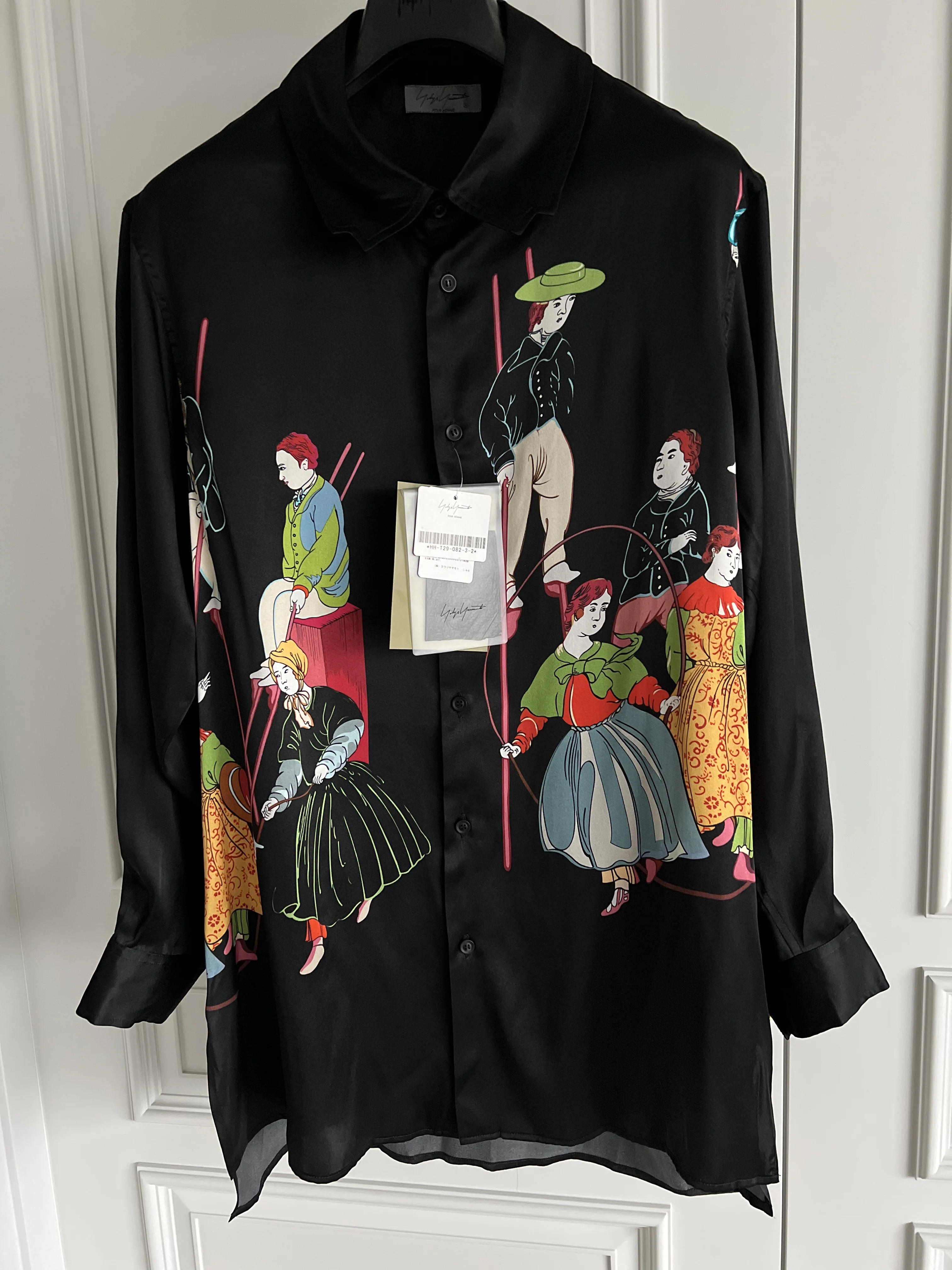 

TOP YAMAMOTO Vintage shirts oversized unisex court style shirts casual long sleeve mid-length shirts loose tops party