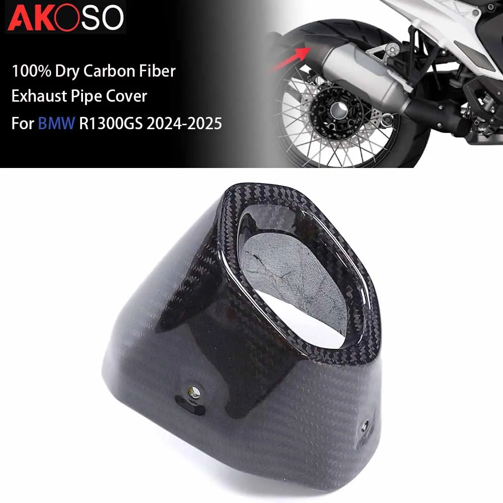 

100% 3K Dry Carbon Fiber For BMW R1300GS 2024 2025 Exhaust Pipe Cover Heat Shield Guard Protector Motorcycle Accessories Part