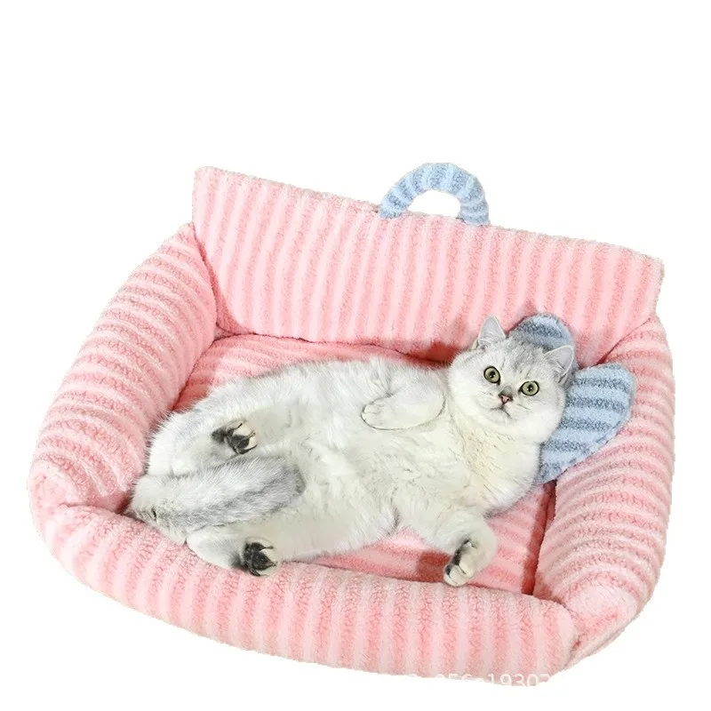 Cat bed is warm in winter, dual-purpose pet sofa bed, washable, non-enclosed, suitable for all seasons
