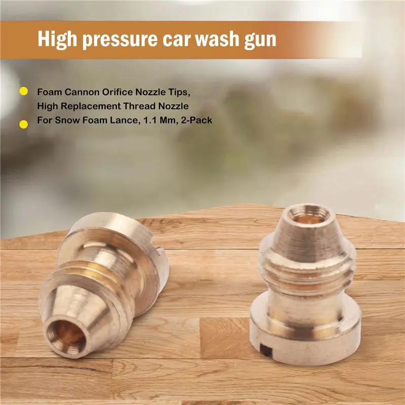 Authentic Foam Cannon Orifice Nozzle Tips, High Replacement Thread Nozzle For Snow Foam Lance, 1.1 Mm, 20-Pack