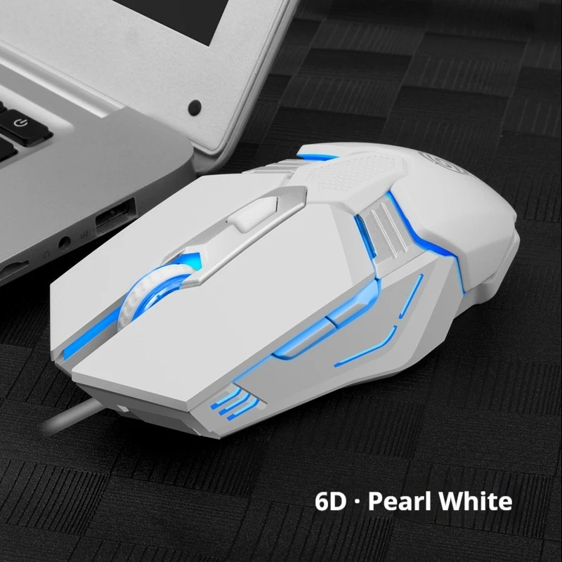 Noenname_null Game Mouse Office Mouse,Multi Light Mouse Computer Laptop Office Mouse Usb Wired Mouse, Game Player Macro Editing