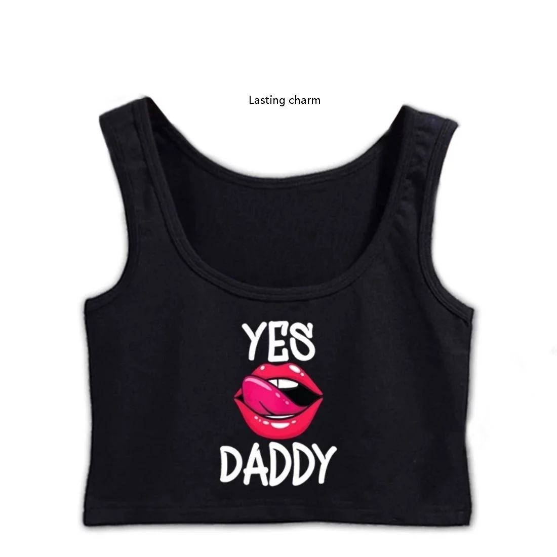 

Yes Daddy Kinky Bdsm Dom Sub Sexy Crop Top Designs For Girls Sleeveless Top Round Neck Vest