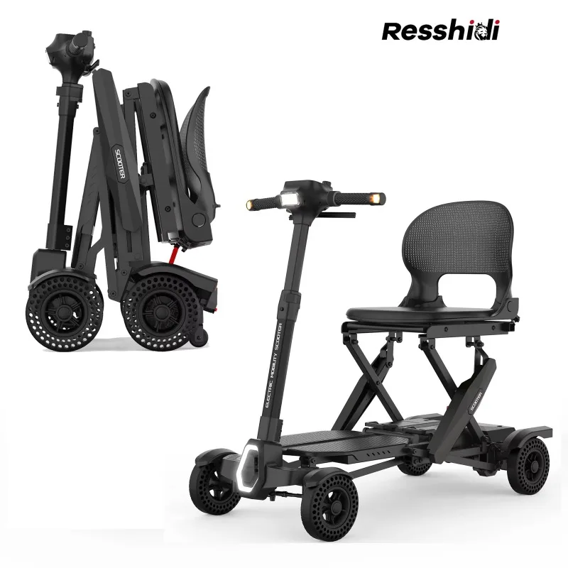 Compact Electric Scooter with 250W Motor Ideal for Urban Short Trips Fully Automatic Folding 4 Wheel for Adults