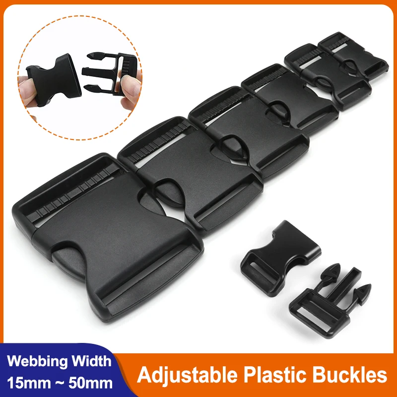

15/20/25/32/38/50mm Plastic Release Buckle Backpack Strap Dog Collar Adjust Clip Clasp Webbing Straps Belt Snap Hook Accessories