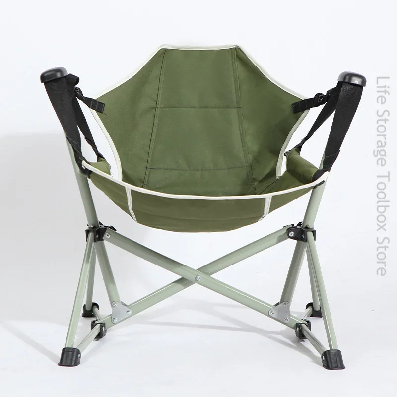 Outdoor Leisure Rocking Chair Convenient Camping Folding Rocking Chair 160 Degree Rotating Aluminum Alloy Rocking chair