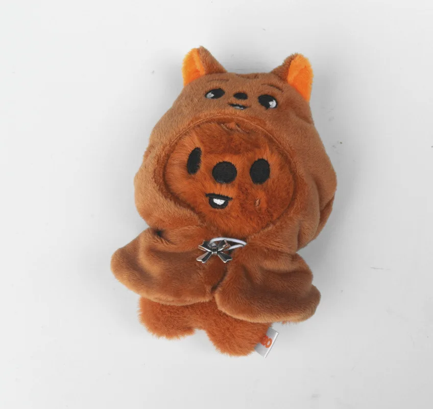 Skzoo 12 cm knuffel schattige hoofdband Kawaii verdwaalde wolf pluche pop sleutelhanger slaapkamer decoratie kindercadeau rugzak hanger