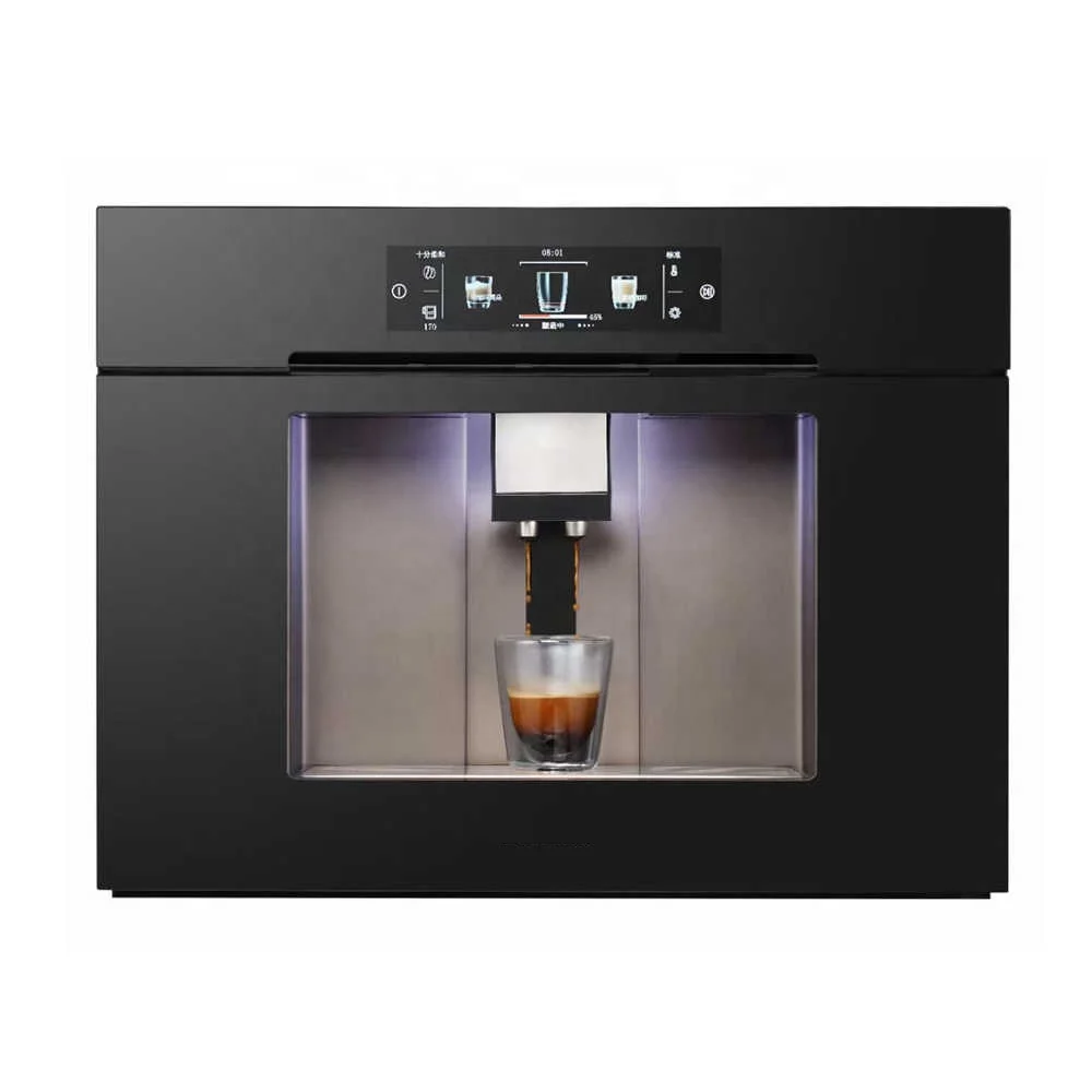 Embedded Automatic Built-in Espresso Coffee Machine Maker with Grinder and Frother for Home Use