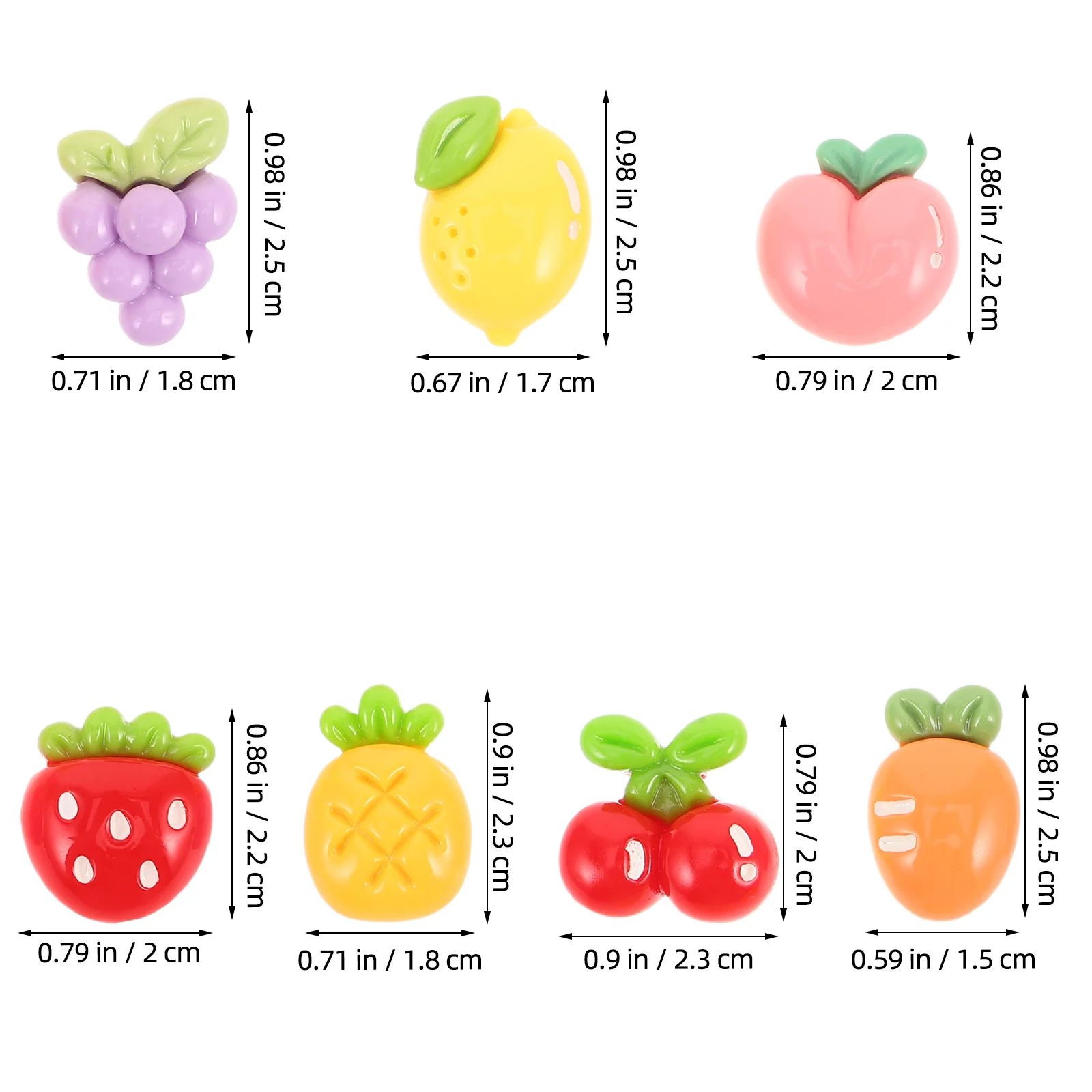 10 قطعة راتينج الفاكهة الخرز المسطح الفاكهة الاصطناعية ديكور محاكاة شرائح صغيرة الفراولة الخوخ الليمون سحر Diy بها بنفسك الحرف اليدوية #4