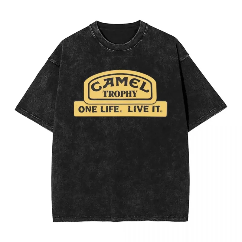 The Camel Trophy Washed T-Shirt Men 1982 in Papua New Guinea Vintage Casual T-Shirt Summer O Neck Hippe Tees Loose Plus Size Top