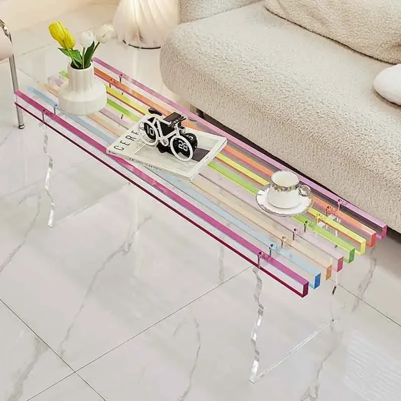 

Acrylic Rainbow Stool, Creative Bench, Porch Shoe Changing Stool, Luxury Leisure Seats, Colored Chair, Nordic furniture