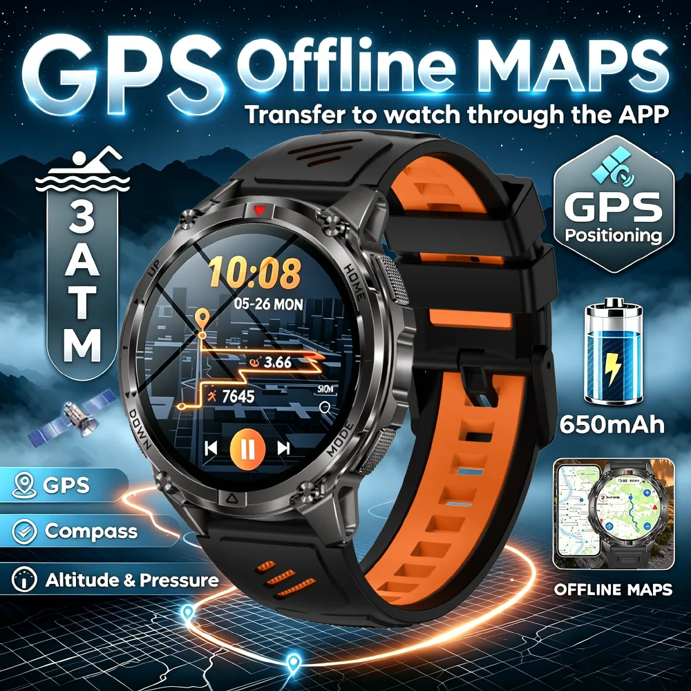 2026New ULtra Military Grade 650mAh Battery SmartWatch Built in GPS Compass 10ATM Waterproof Sports 1.46 AMOLED Smart watch Men