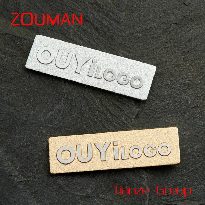 Custom , 3d Custom Metal Logo Die Casting Blank Name Plate Adhesive Label Aluminum Nameplate Anodized Sign Plaque Signage