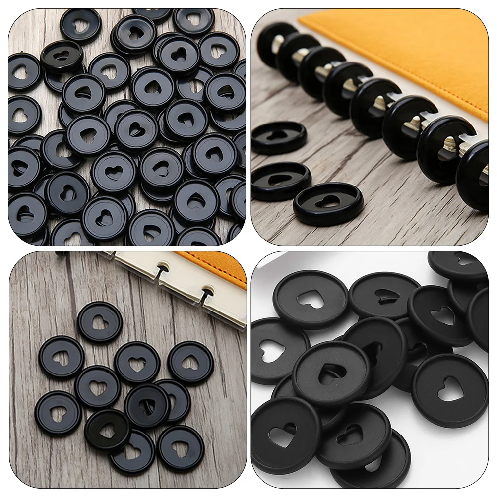 20 قطعة أقراص تجليد ذات لمسة نهائية غير لامعة تصميم مجوف حلقات ربط بلاستيكية لمستلزمات تجليد الكتب الورقية المكتبية والمدرسة #4