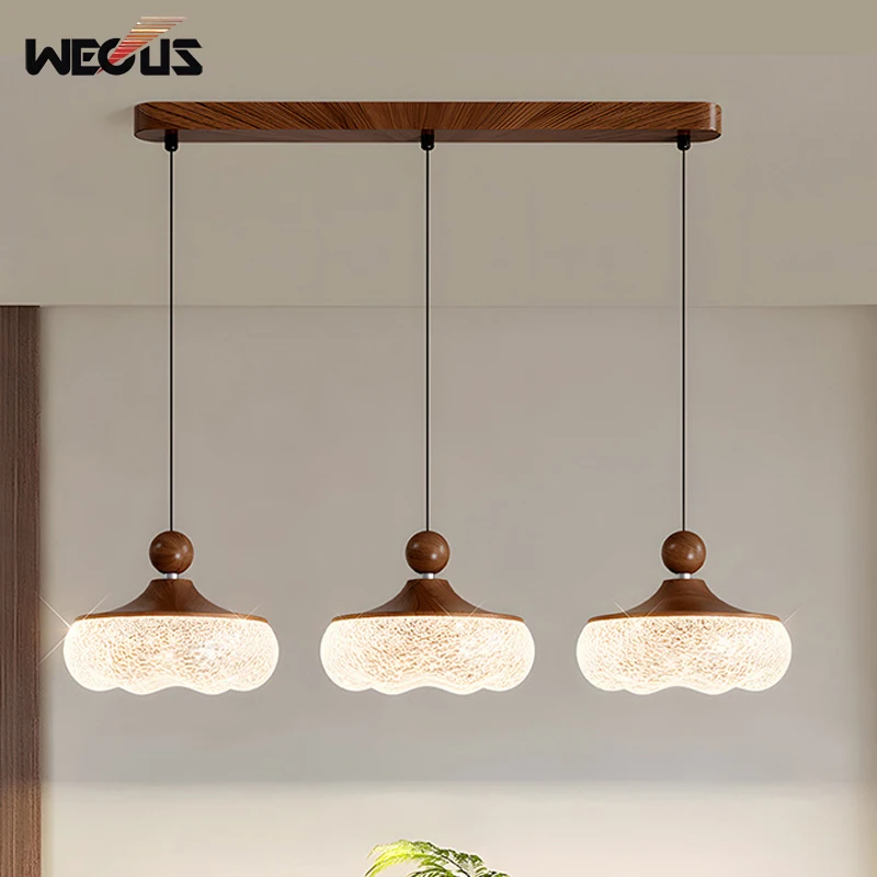 

Mid Century Vintage Dining Pendant Light Creative Retro Design for Tea Room Bar Homestay Hot Pot Restaurant Linear Chandelier