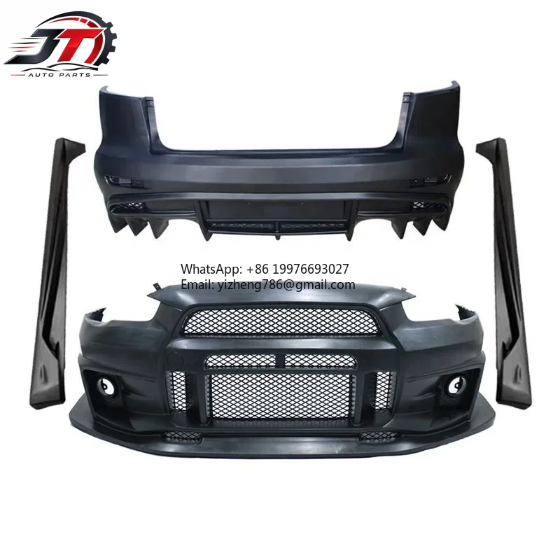 New style Factory Direct PP Material Car Bodykit for Mitsubishi Lancer 2009-2017 modified Vari Front Rear Bumper Side Skirts Car