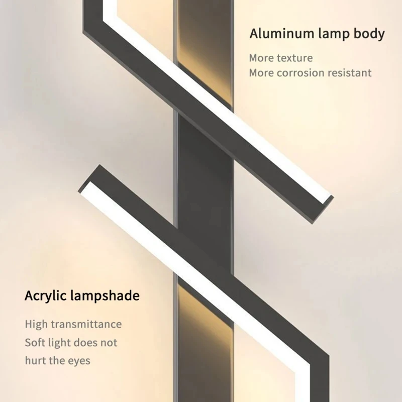 Modern Creative Strip Led Wall Light Minimalist Bedroom Bedside Wall Sconce Led Lights Living Room TV Sofa Background Wall Lamp image 6