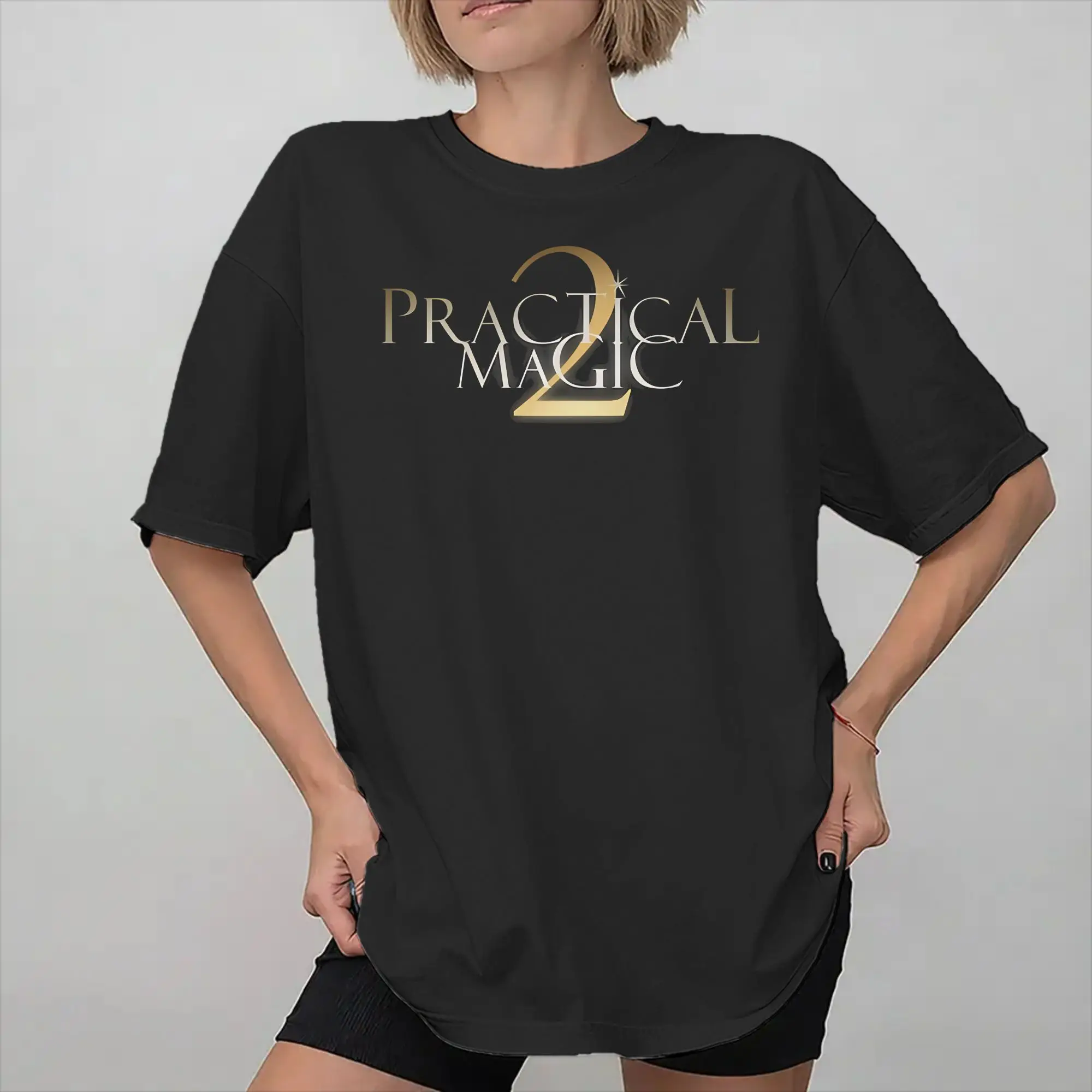 Practical Magic Witchcraft Wiccan Occult Moon Tee Shirt for Men Women Graphic Print T Shirts  100% Cotton Clothing