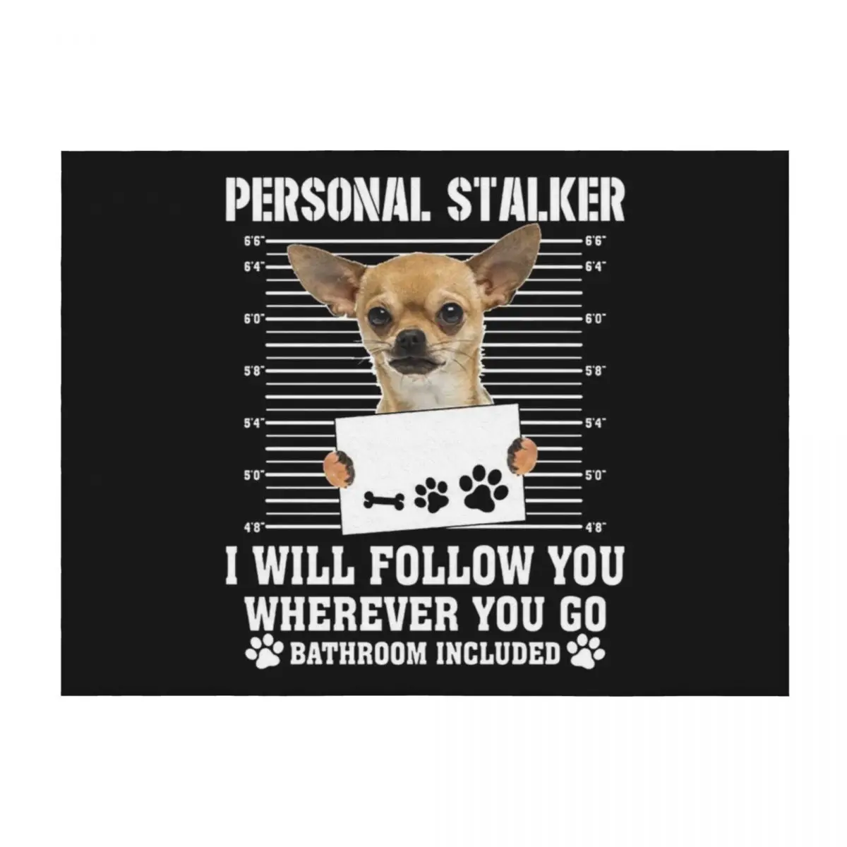 Персональное одеяло Stalker Follow You Wherever You Go чихуахуа, диван, индивидуальный подарок, декоративные одеяла для диванов