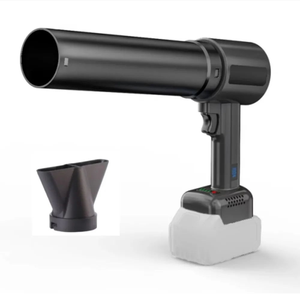 

Электрический беспроводной бесщеточный мощный воздуходувка Турбоструйный вентилятор Ручной инструмент для выдувания пыли Снегоочиститель для листьев для батареи Makita 21 В