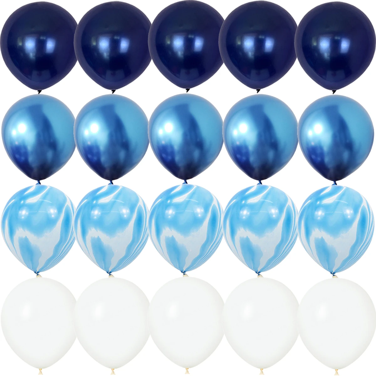 20PCS Agate Blue Dark Matte Balloons Gender Reveal Wedding Valentine\'s Day Baby Shower Birthday Globos Party Decorations