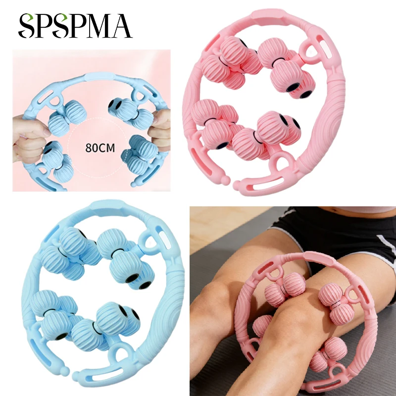 1PCS Leg Massager Roller 16-Wheel Deep Tissue Massage Roller for Leg Arm Tennis Elbow Muscle Pain Relief and Relaxation
