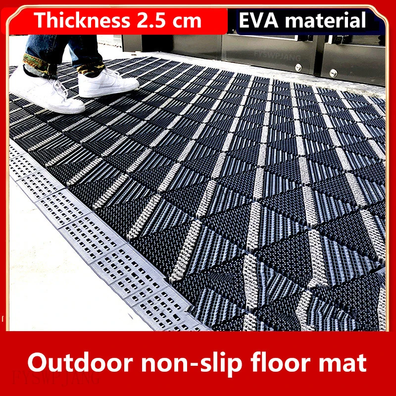 Floor Mat Plastic Splicing Dust Mat Hotel Shopping Mall Entrance Outdoor Non-Slip Mat Door Mat Floor Mat Waterproof Welcome Mat